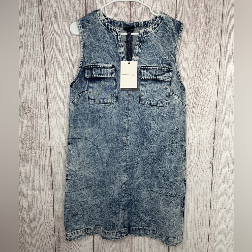 Who What Wear Blue Denim Dress Size Small